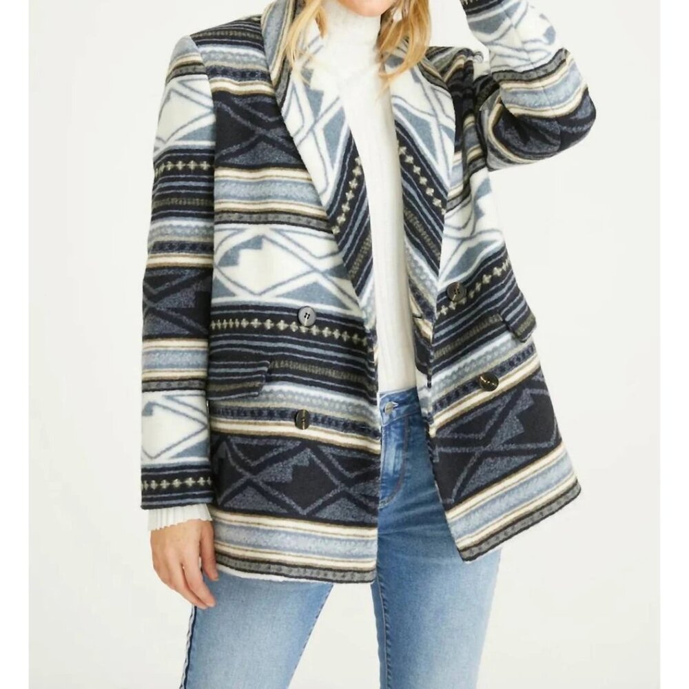 Driftwood Women's Blanch Southwestern Print Blazer  NWT